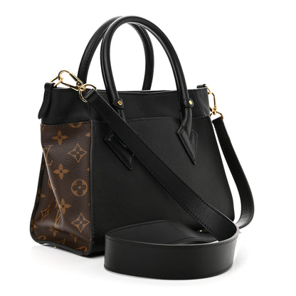 Louis Vuitton Calfskin Monogram On My Side PM Black 3 of 9