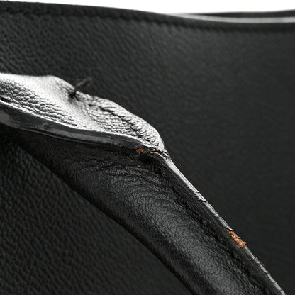 Burberry Soft Grain Calfskin Medium Buckle Tote Black 12 of 16