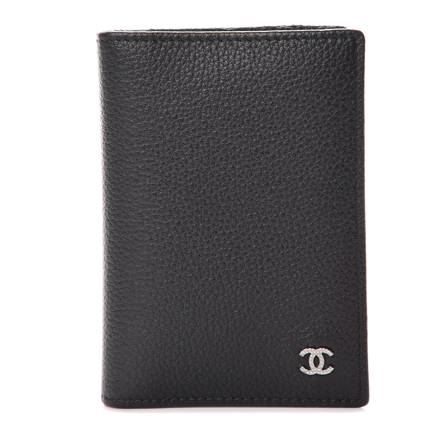 Grained Calfskin CC Card Holder Wallet Black