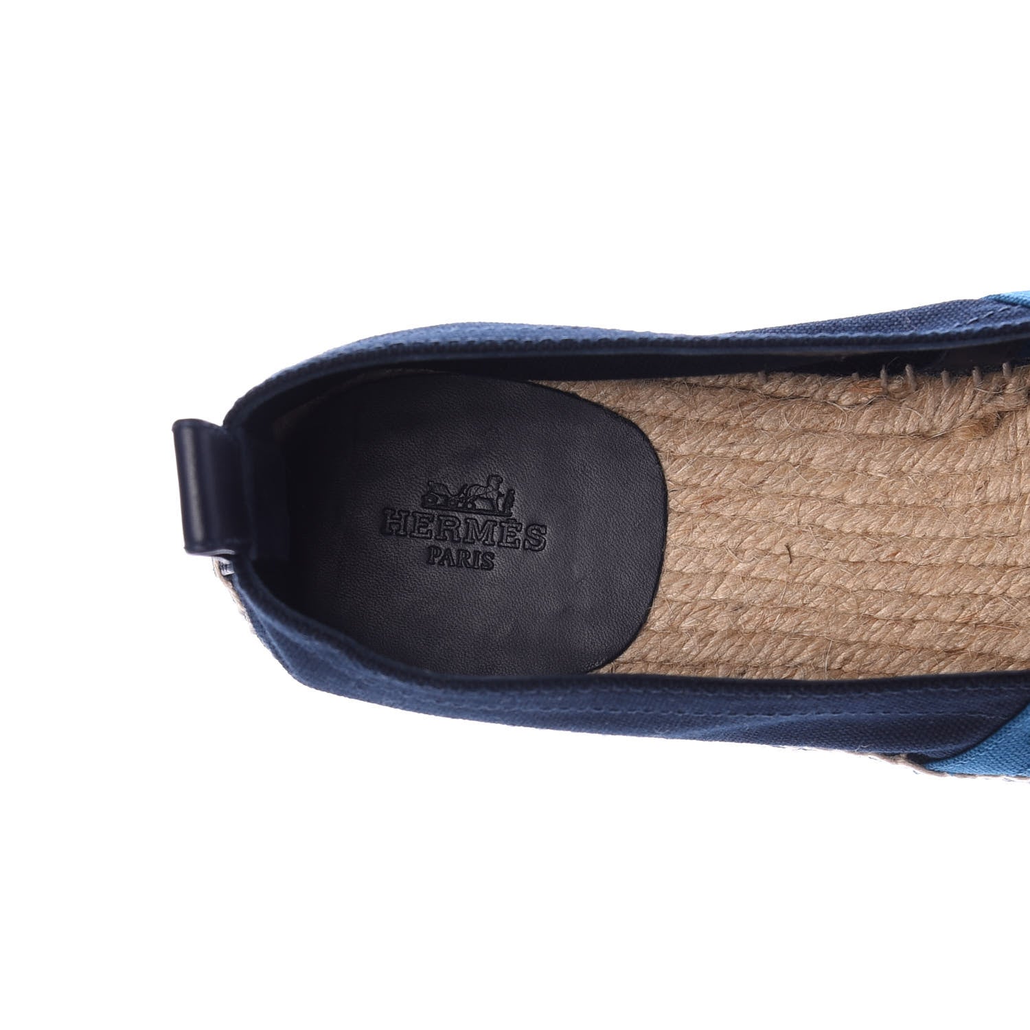 Hermes Toile Mens Eusebio Espadrilles 44 Marine 7 of 9