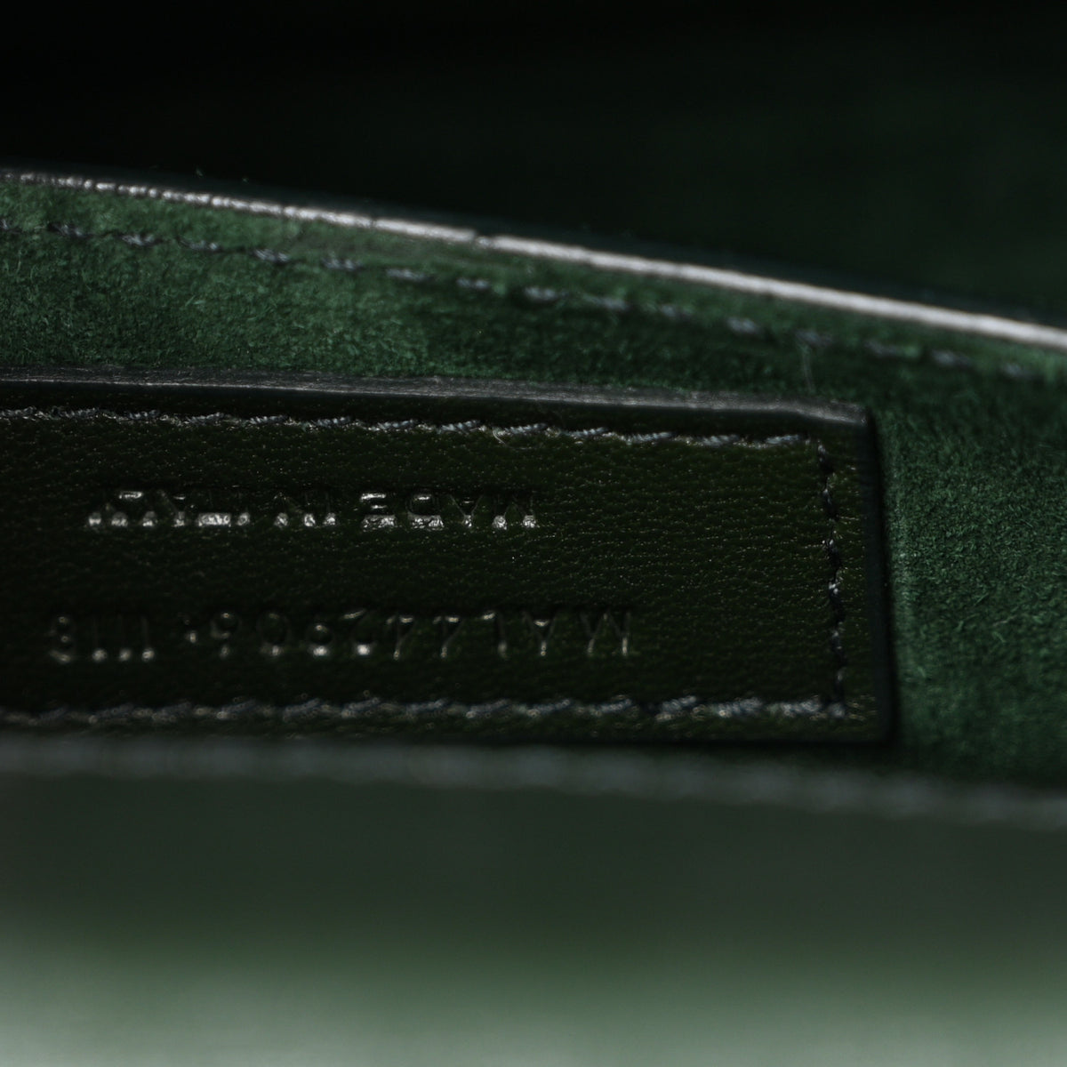 Saint Laurent Calfskin Medium Monogram Sunset New Vert Fonce 7 of 13
