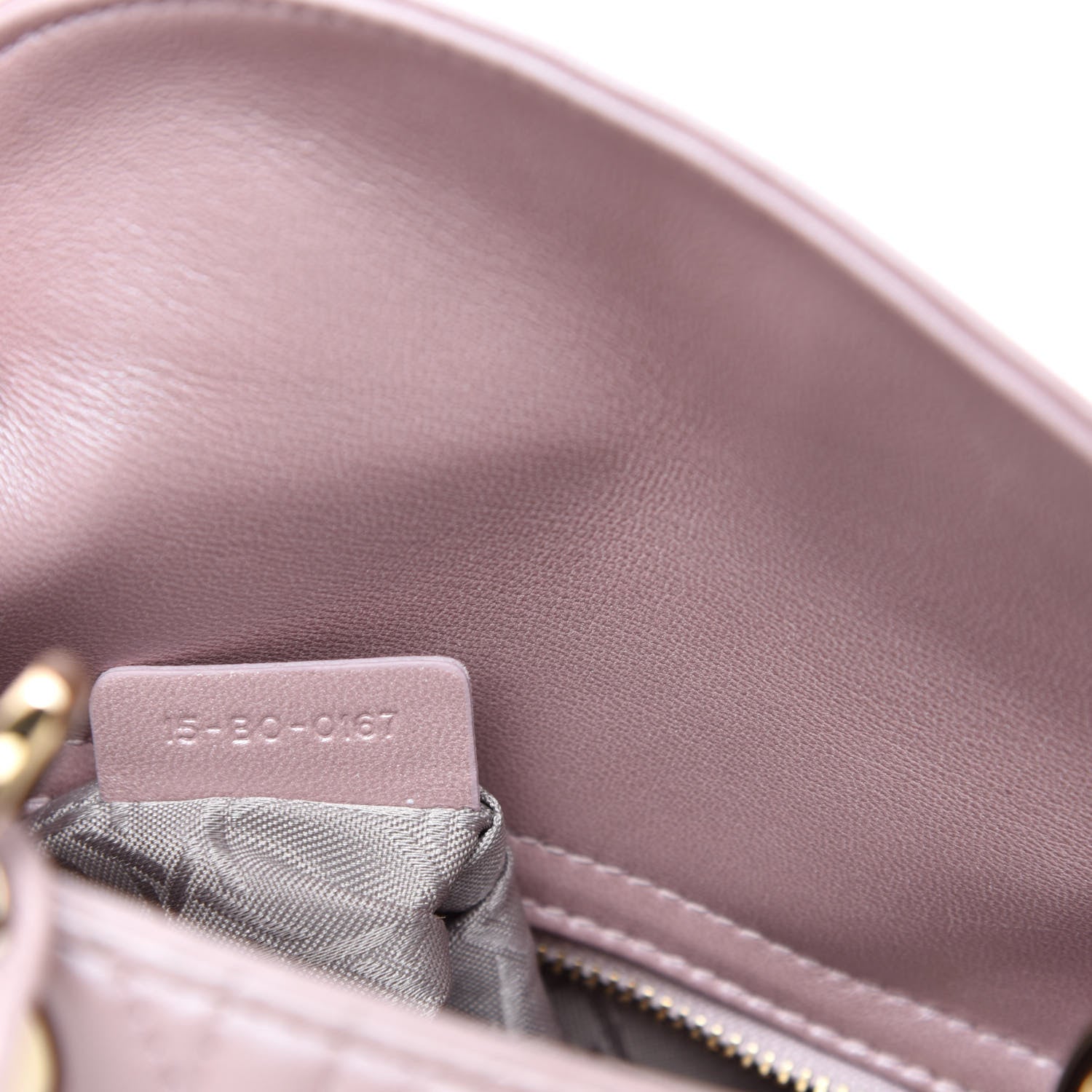 Christian Dior Metallic Lambskin Cannage Mini Lady Dior Lotus 10 of 11