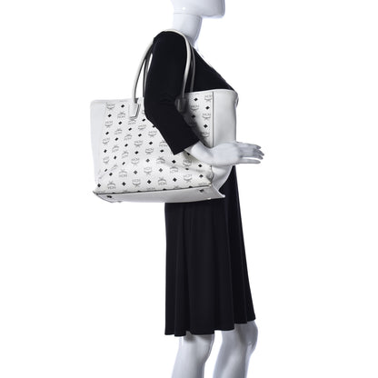 MCM Visetos Shopper Tote White 2 of 18