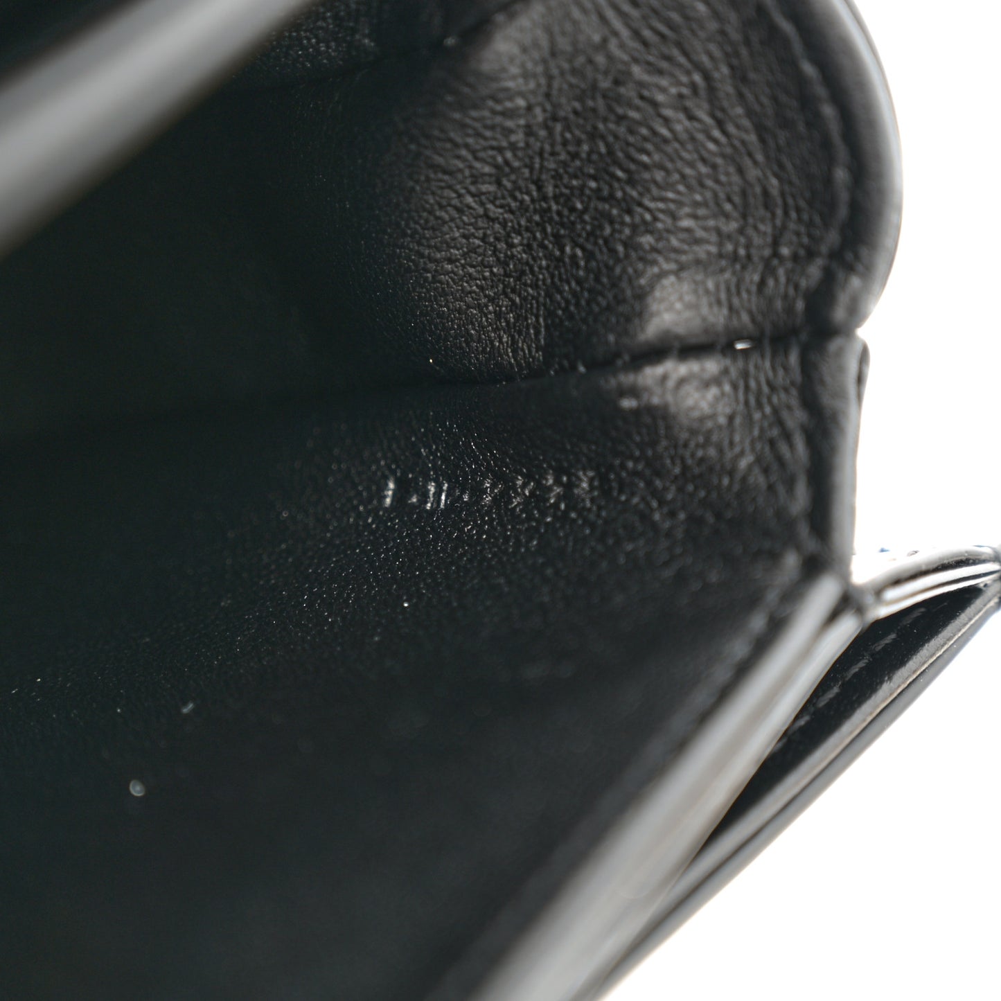 Patent Calfskin Triomphe Mini Besace Clea Black