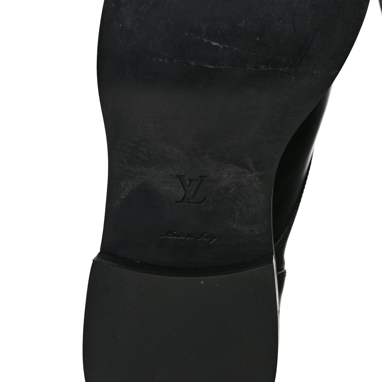 Louis Vuitton Calfskin Wonderland Ranger Boots 38.5 Black 6 of 10