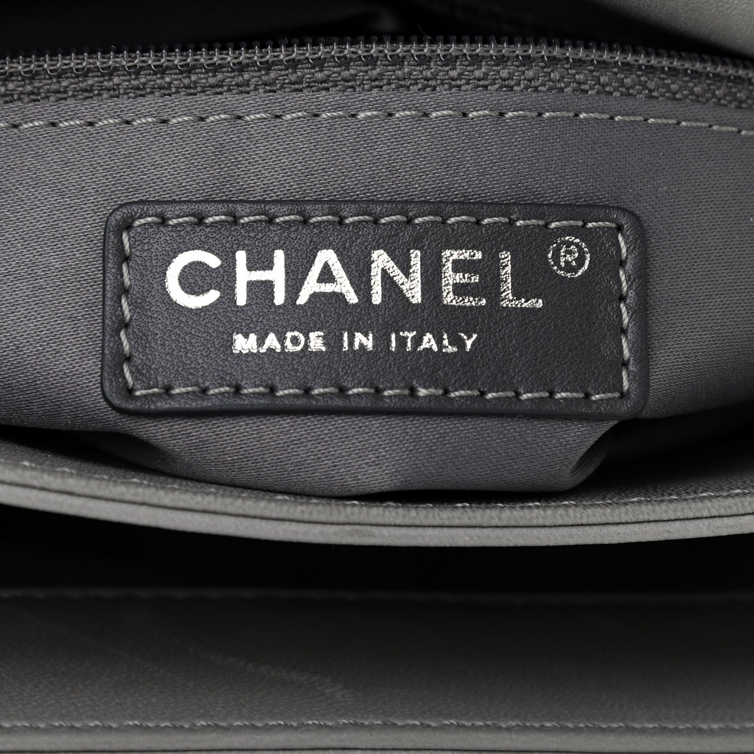 Chanel Lambskin Quilted Jumbo Chanel 3 Flap Light Grey 5 of 9