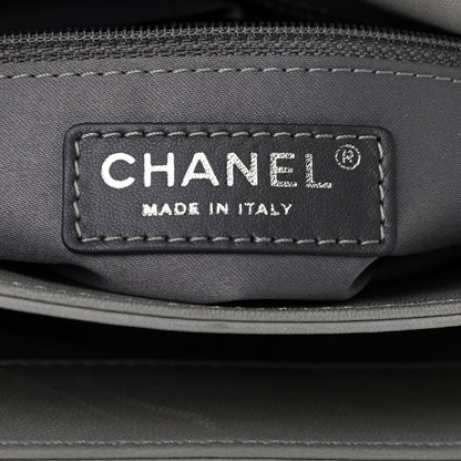 Chanel Lambskin Quilted Jumbo Chanel 3 Flap Light Grey 5 of 9