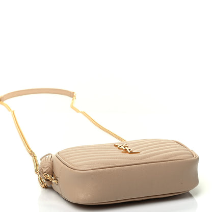 Saint Laurent Grain De Poudre Matelasse Monogram Mini Lou Camera Bag New Powder 3 of 4