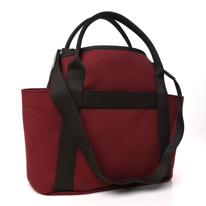 Hermes Canvas The Grooming Bag Rouge H Chocolat 4 of 12