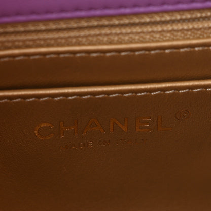 Chanel Lambskin Quilted Mini Pearl Crush Flap Purple 7 of 10
