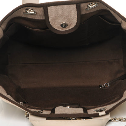 Chanel Canvas Large Deauville Tote Brown 5 of 7
