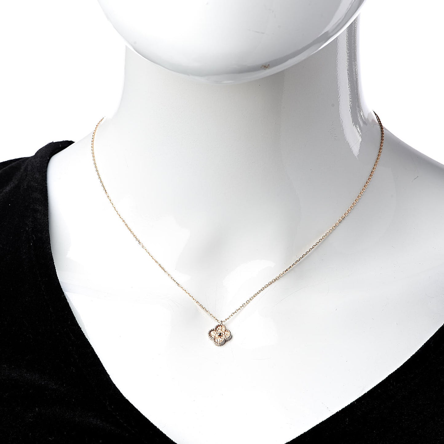 18K Rose Gold Sweet Alhambra Pendant Necklace
