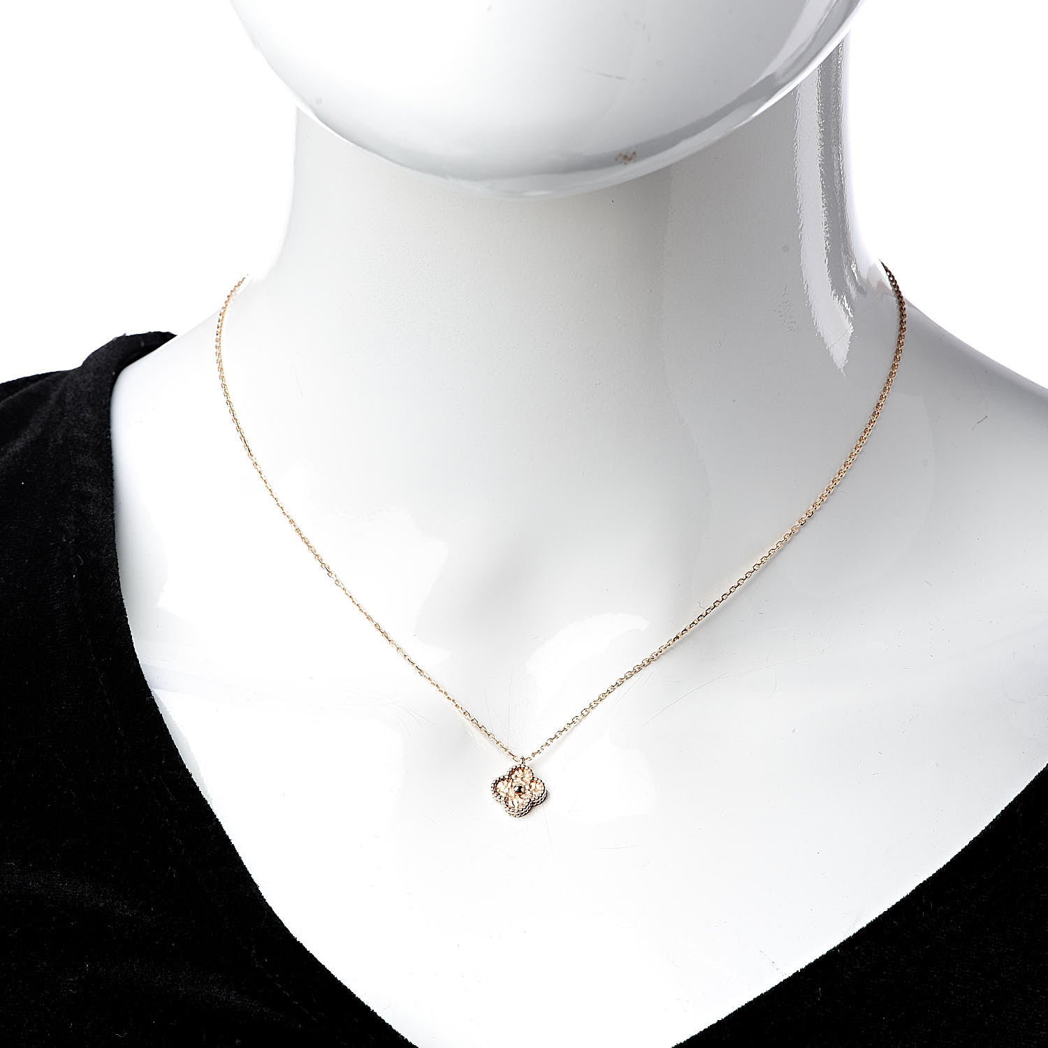 Van Cleef & Arpels 18K Rose Gold Sweet Alhambra Pendant Necklace 2 of 8
