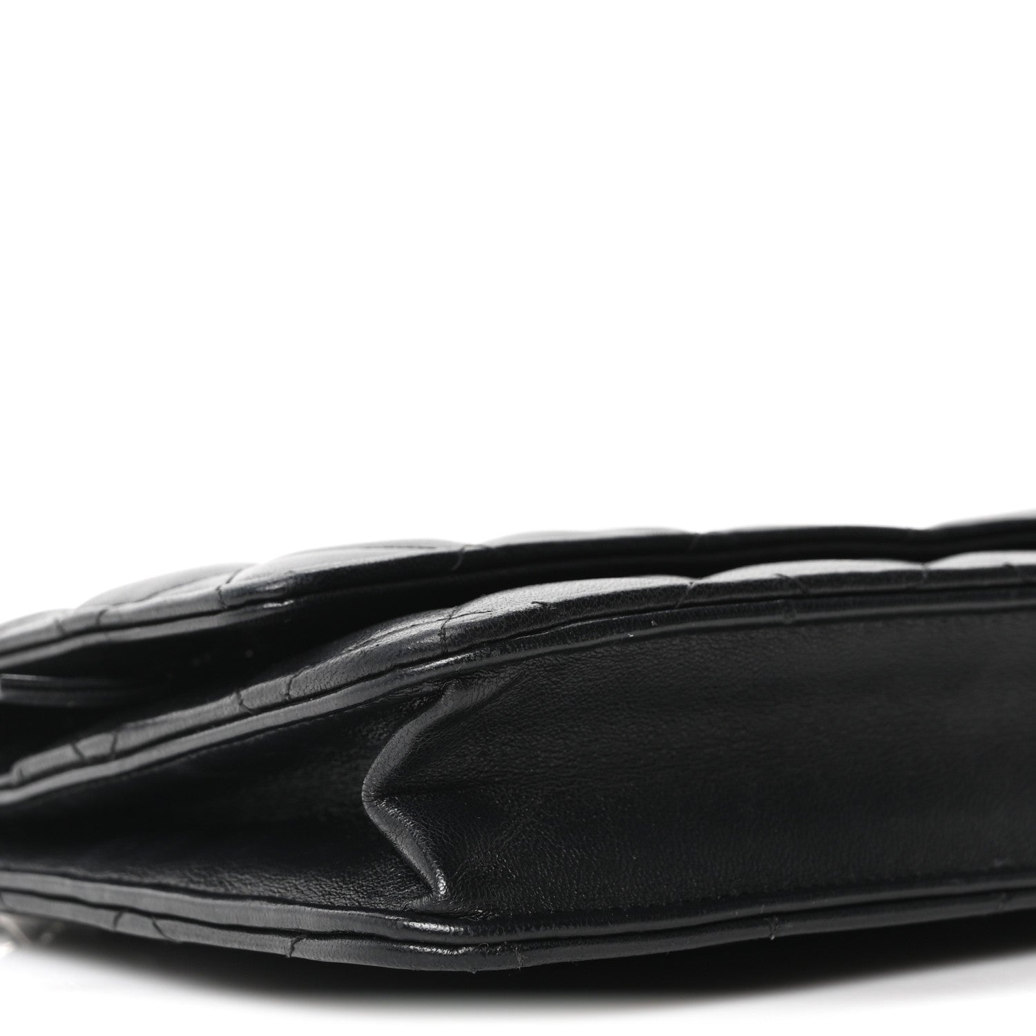 Chanel Lambskin Quilted Wallet On Chain WOC Black 9 of 11