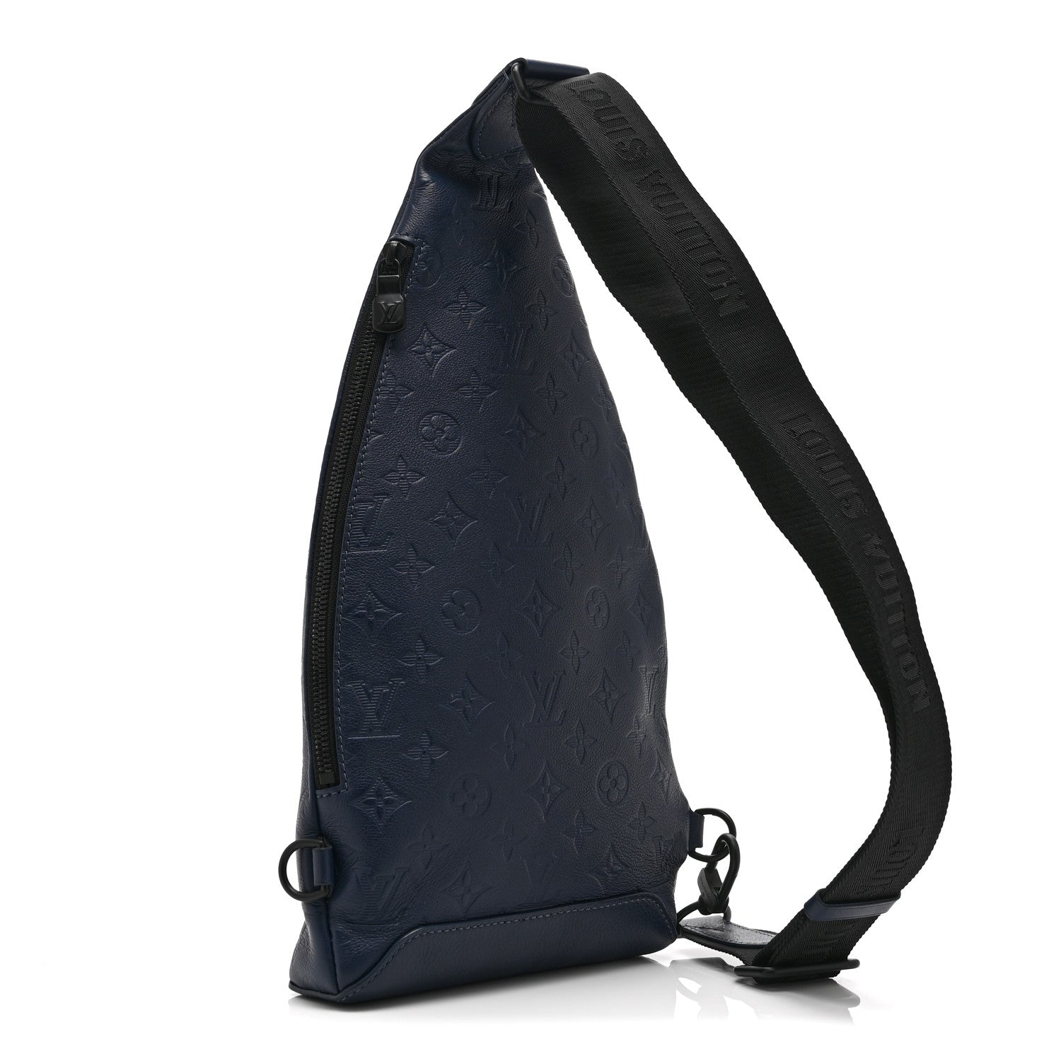 Louis Vuitton Calfskin Shadow Monogram Duo Slingbag Navy 3 of 9