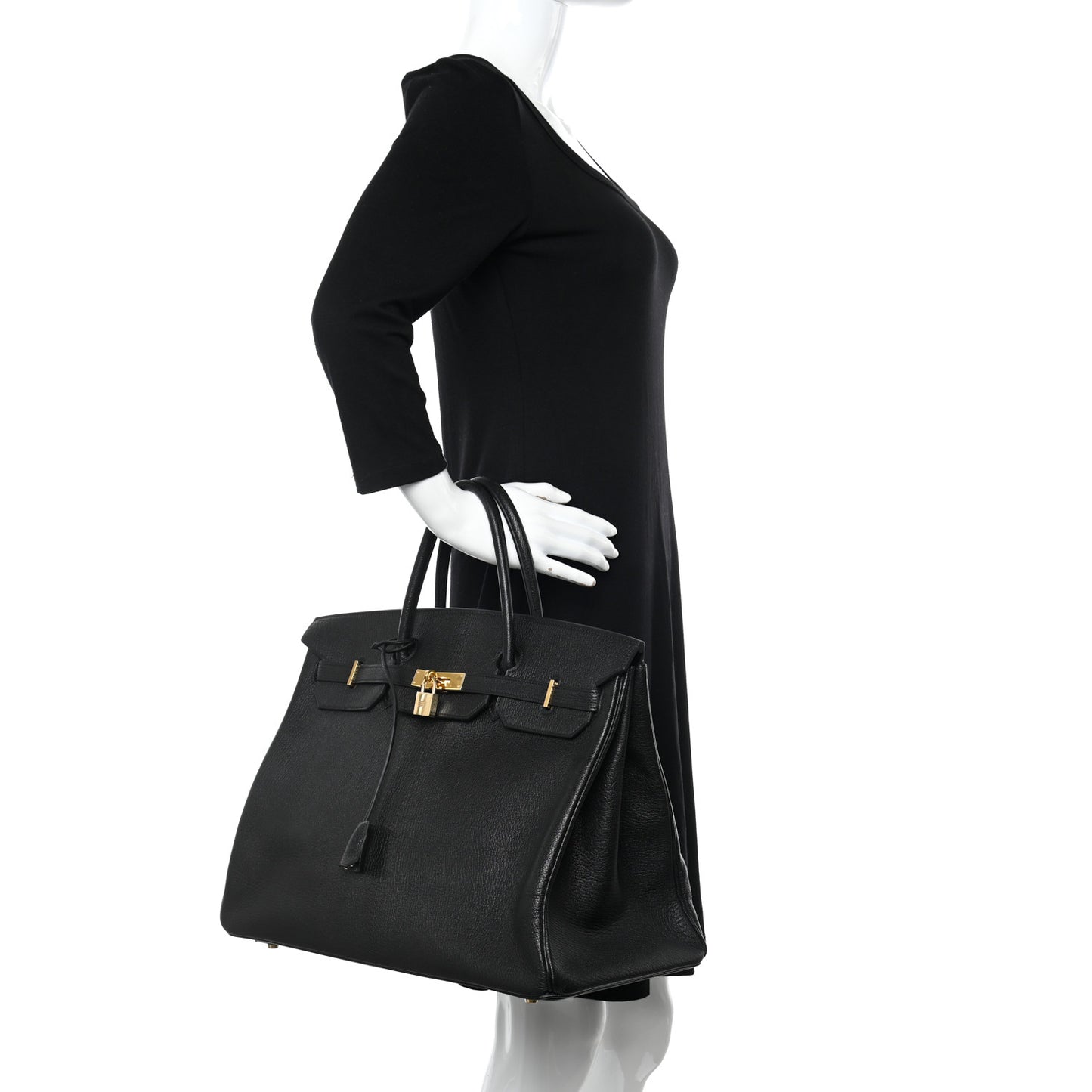 Chevre De Coromandel Birkin 40 Black