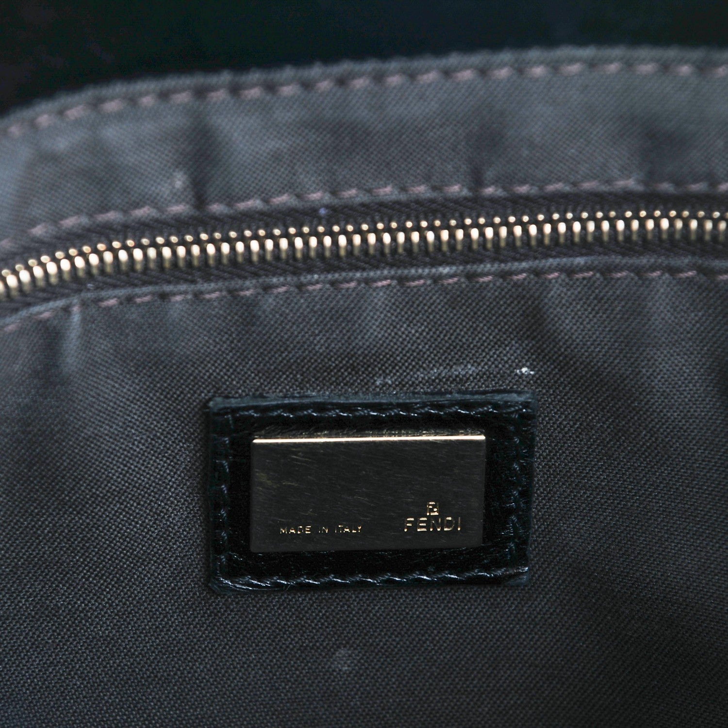 Fendi Calfskin Maxi Baguette Black 6 of 9