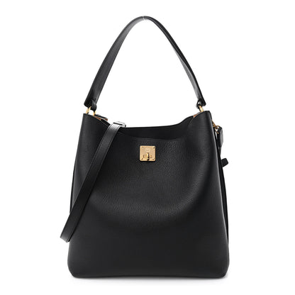 MCM Grained Calfskin Large Milla Hobo Black 1 of 9