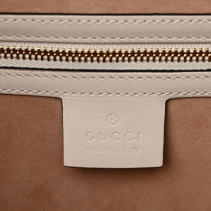 Gucci Calfskin Web Medium Sylvie Top Handle Bag White 7 of 12