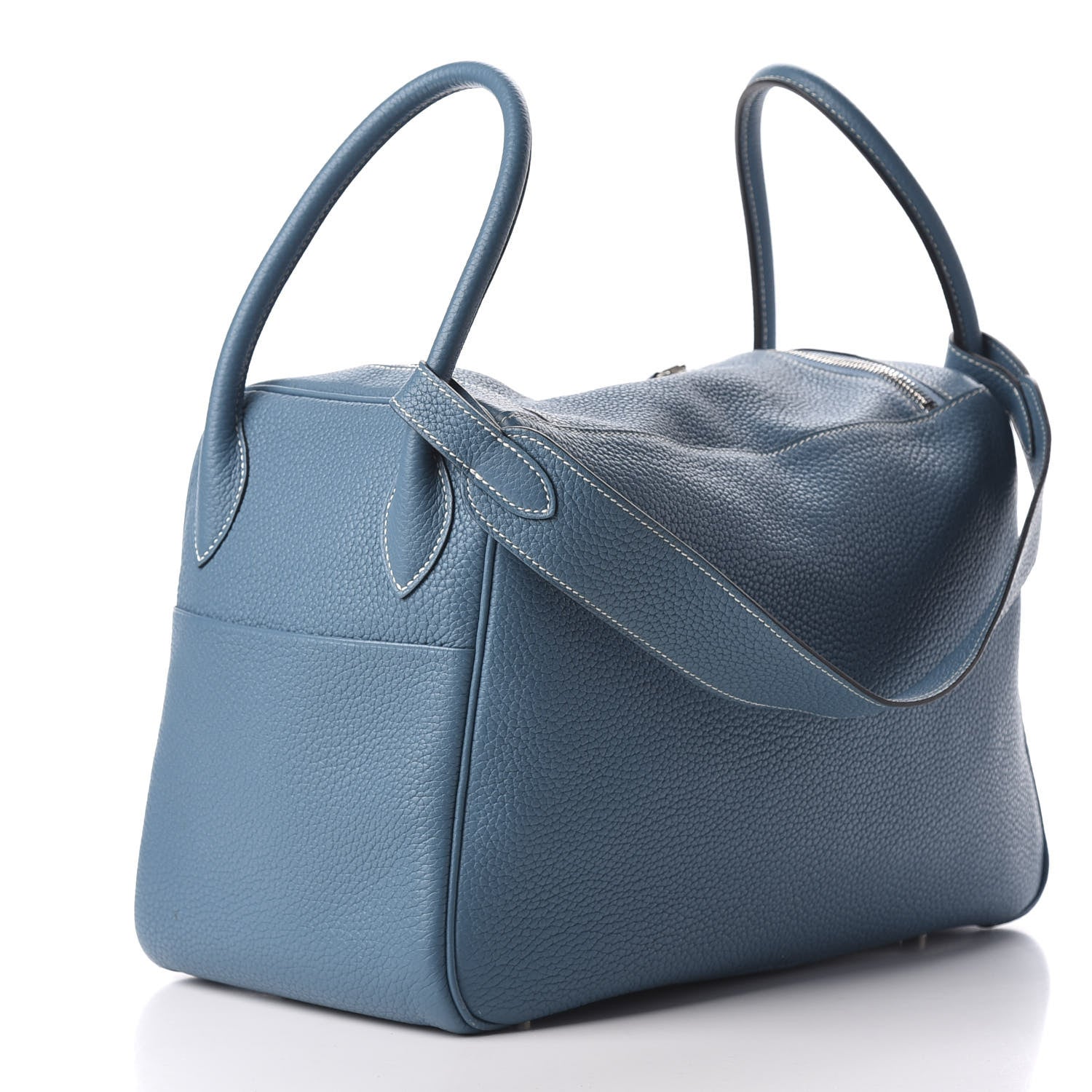 Hermes Taurillon Clemence Lindy 34 Bleu Jean 3 of 11