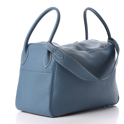 Hermes Taurillon Clemence Lindy 34 Bleu Jean 3 of 11