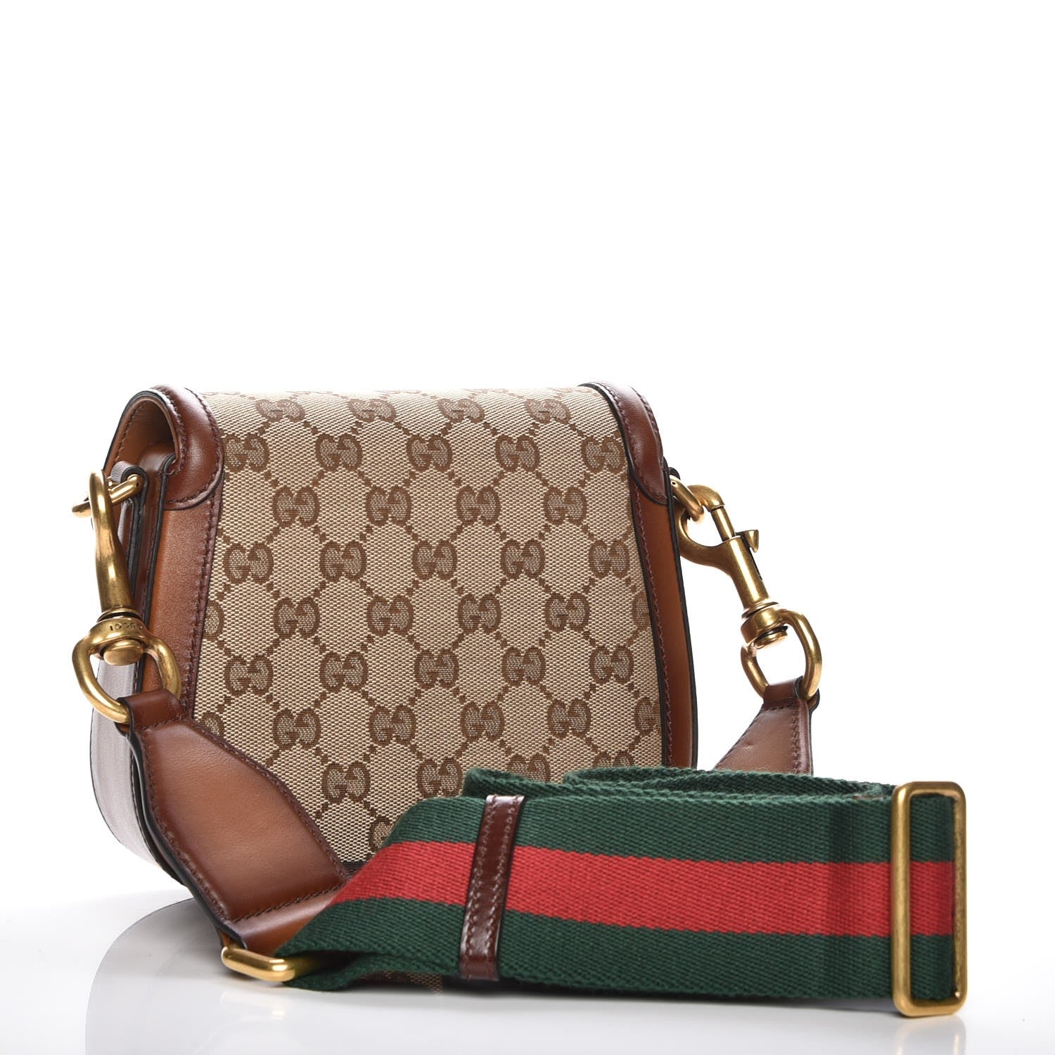 Gucci Monogram Small Lady Web Shoulder Bag Beige Cuir 3 of 7