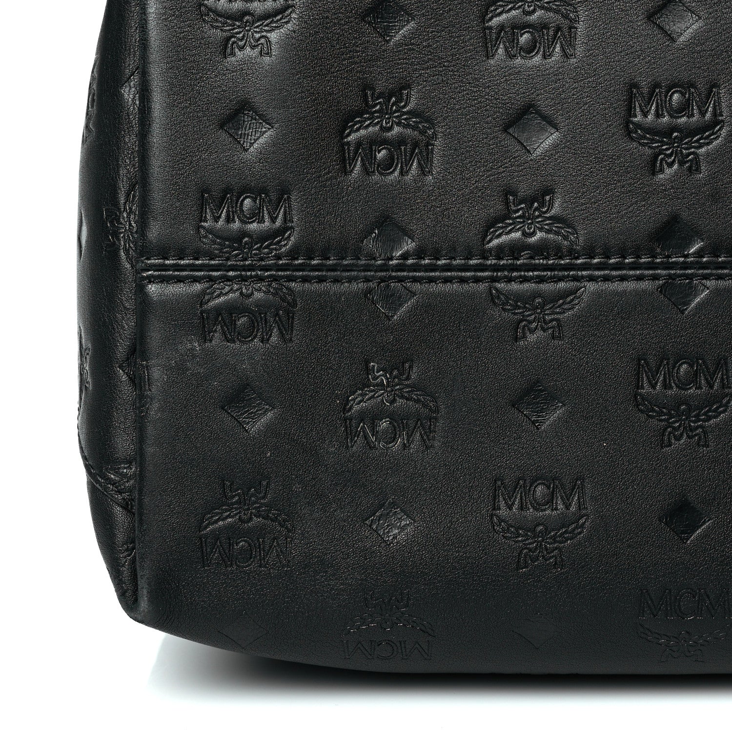 MCM Calfskin Ottomar Monogram Medium Klara Hobo Black 11 of 11