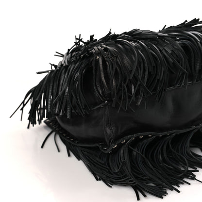 Prada Nappa Fringe Tote Black 7 of 10