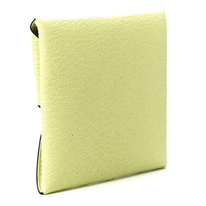 Hermes Chevre Mysore Bastia Coin Purse Jaune Bourgeon 2 of 10