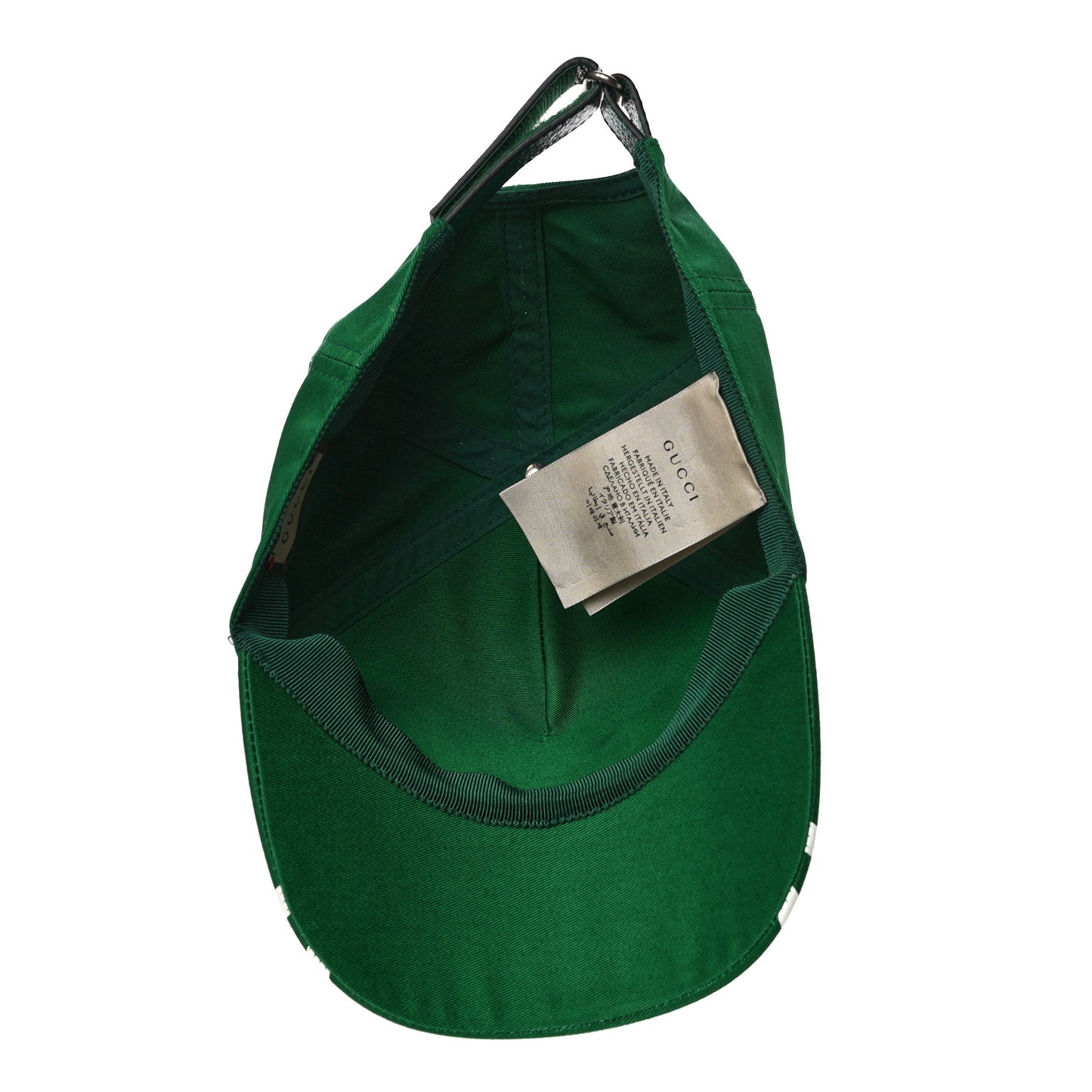 Cotton 100 Print Baseball Cap L Green