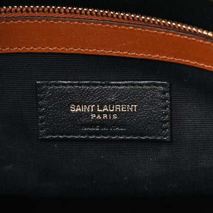 Saint Laurent Calfskin Small Manhattan Shopper Tote Brick Ebony Dark 6 of 17