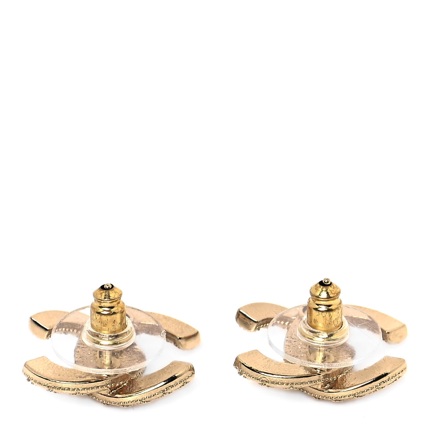 Chanel Crystal Pearl CC Earrings Gold 3 of 4