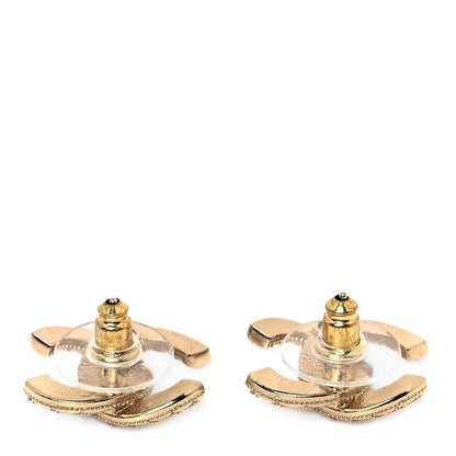 Chanel Crystal Pearl CC Earrings Gold 3 of 4