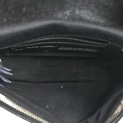 Off-White Saffiano Striped Mini Diag Binder Clip Bag Black White 6 of 18