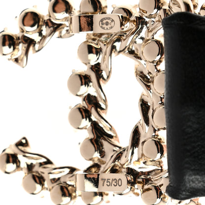 Chanel Calfskin Crystal CC Belt 75 30 Black 3 of 4