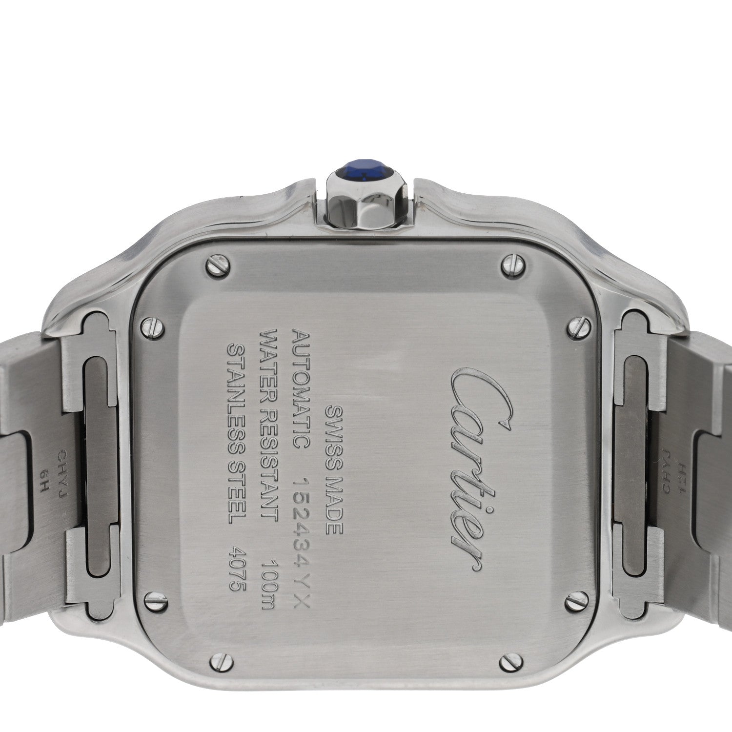 Cartier Stainless Steel 18K Yellow Gold 35mm Santos De Cartier Automatic Watch 4 of 4