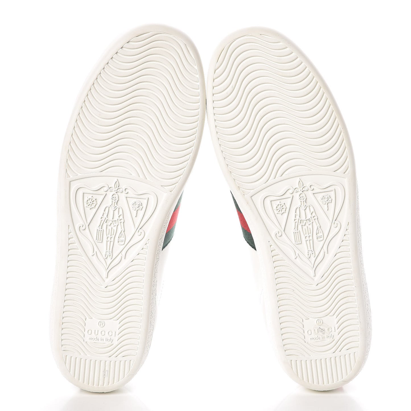 Calfskin Ayers Bee Embroidered Womens Ace Sneakers 37 White Green