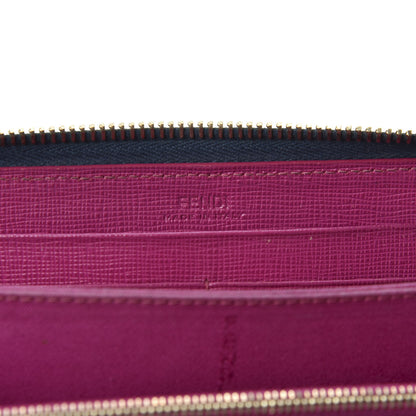 Fendi Vitello Elite Fendi Roma Simply Zip Around Wallet Cobalt Multicolor 7 of 11