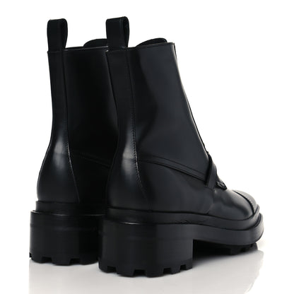 Hermes Glossed Calfskin Funk Ankle Boots 39 Black 8 of 16