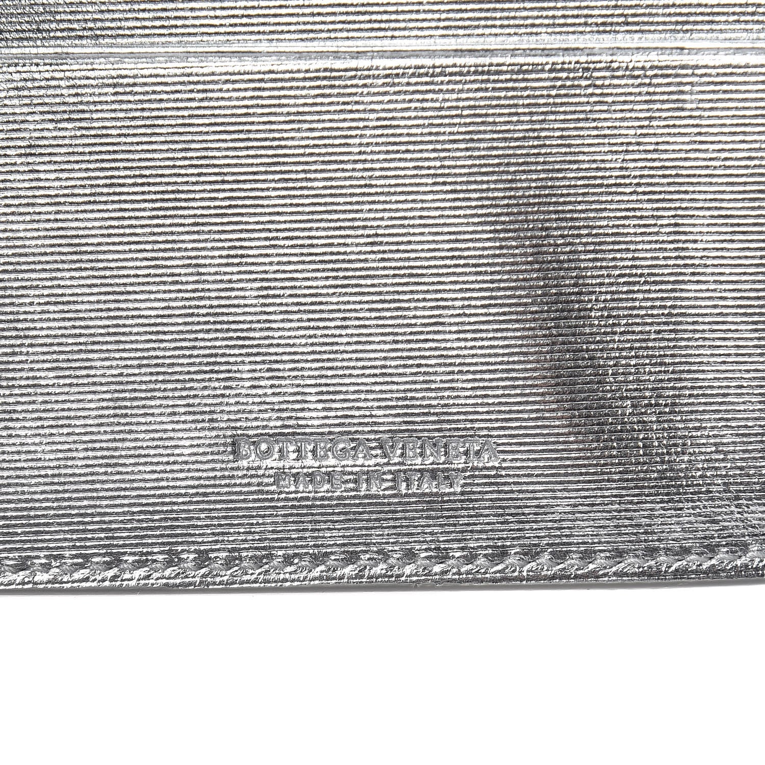 Bottega Veneta Metallic Grosgrain Intrecciato Continental Wallet Silver 6 of 12