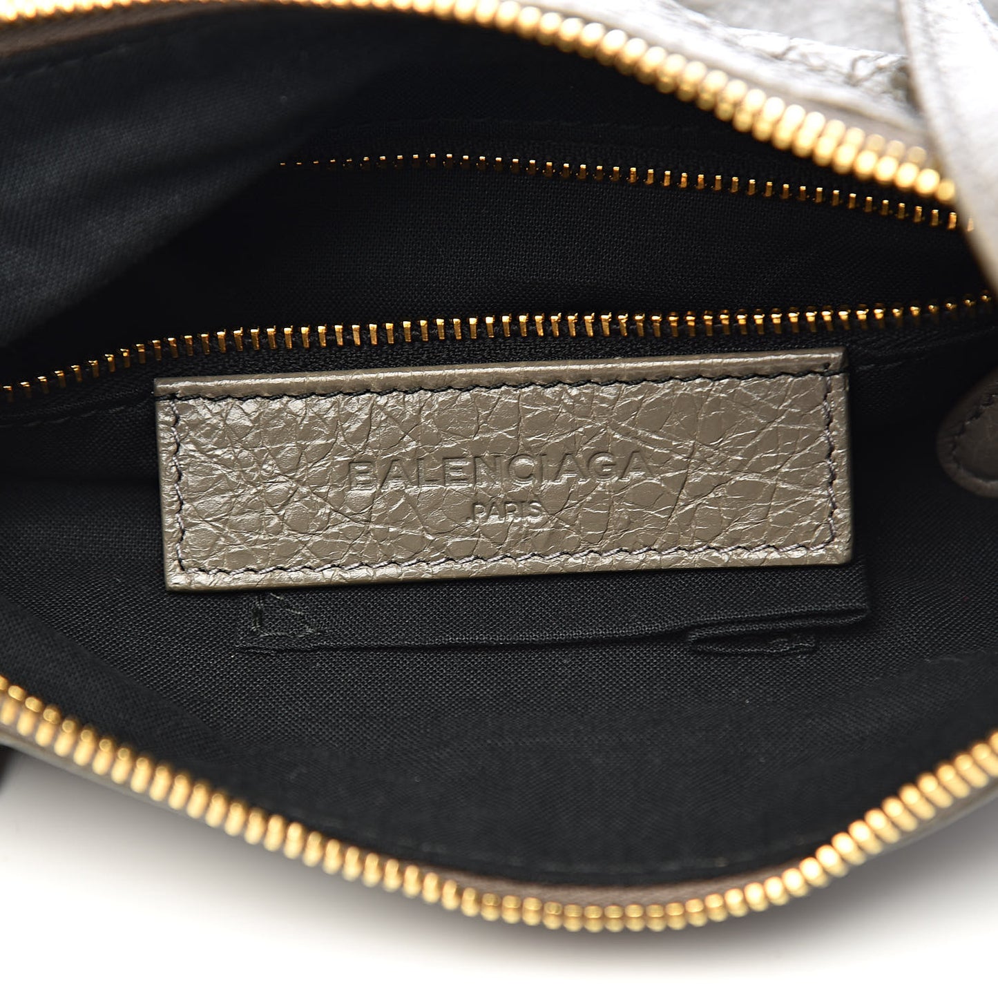 Agneau Giant 12 Gold Hardware Flat Crossbody Beige Liege