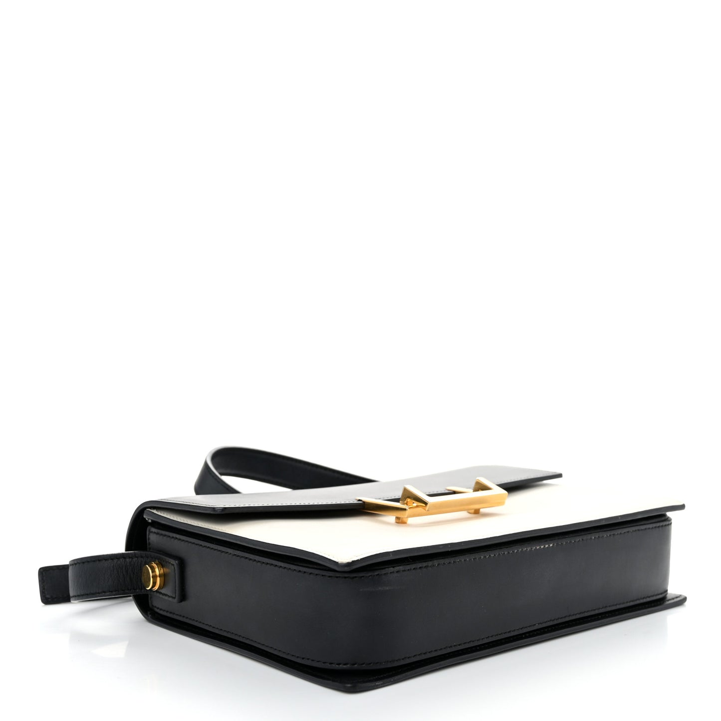 Calfskin Medium Classic Lulu Bag Black White