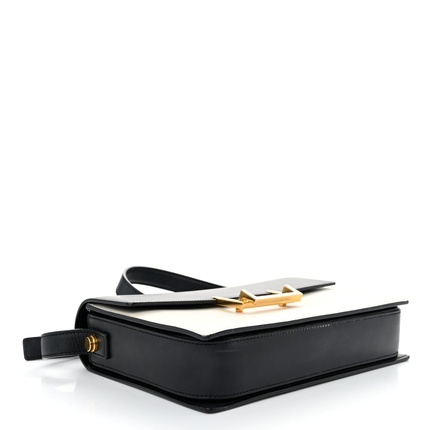 Saint Laurent Calfskin Medium Classic Lulu Bag Black White 5 of 11