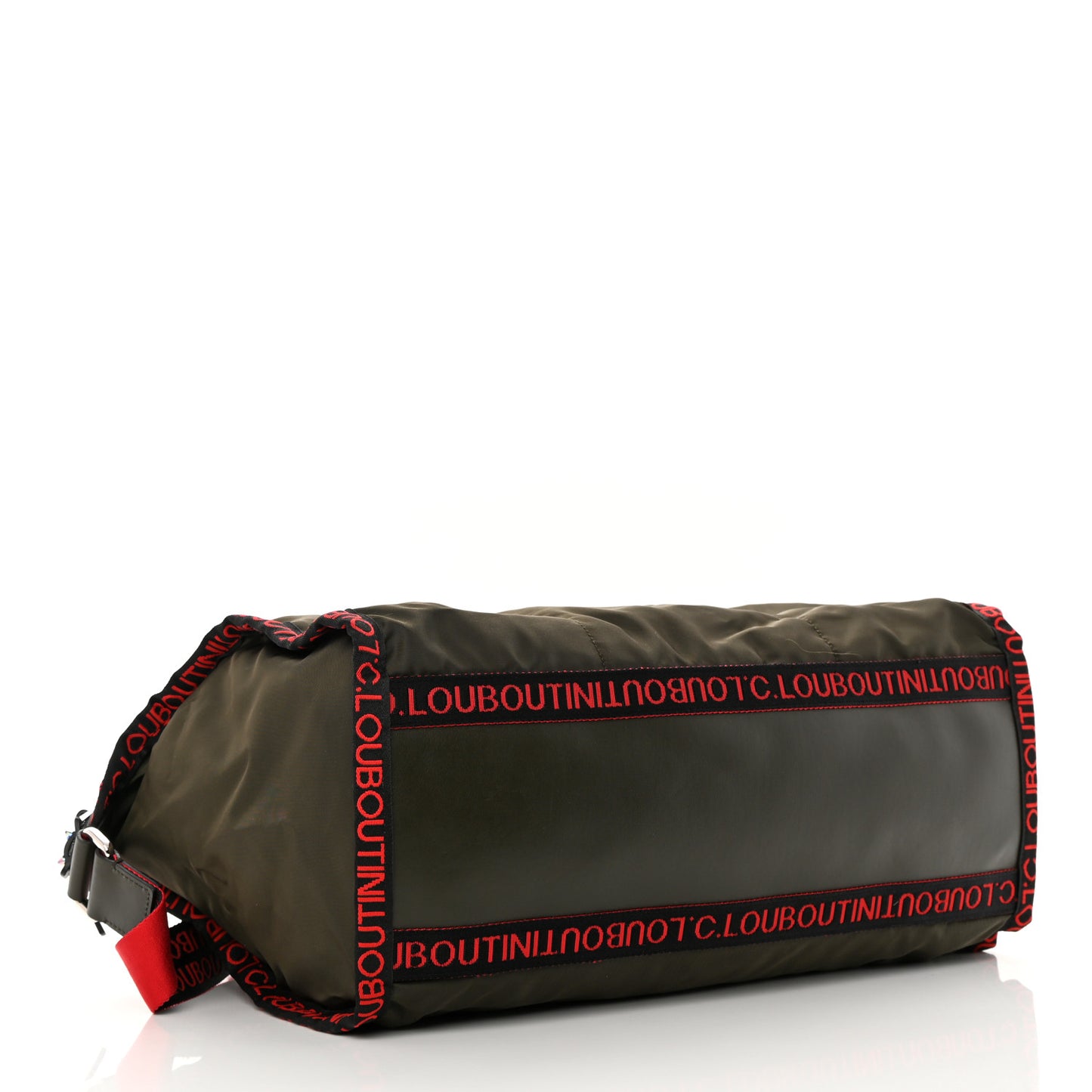 Calfskin Nyon Duffle Army Green Red Black