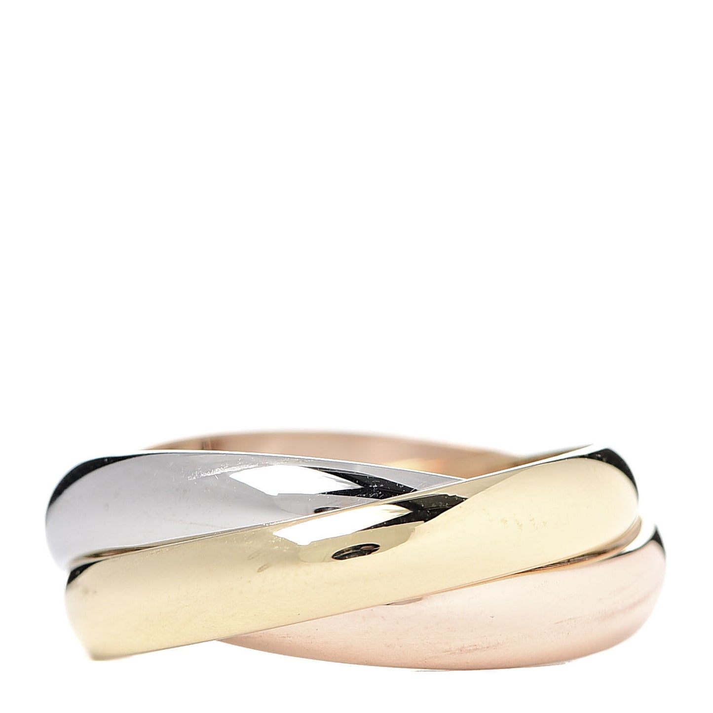 18K Pink Yellow White Gold Classic Les Must De Trinity Ring 52 6