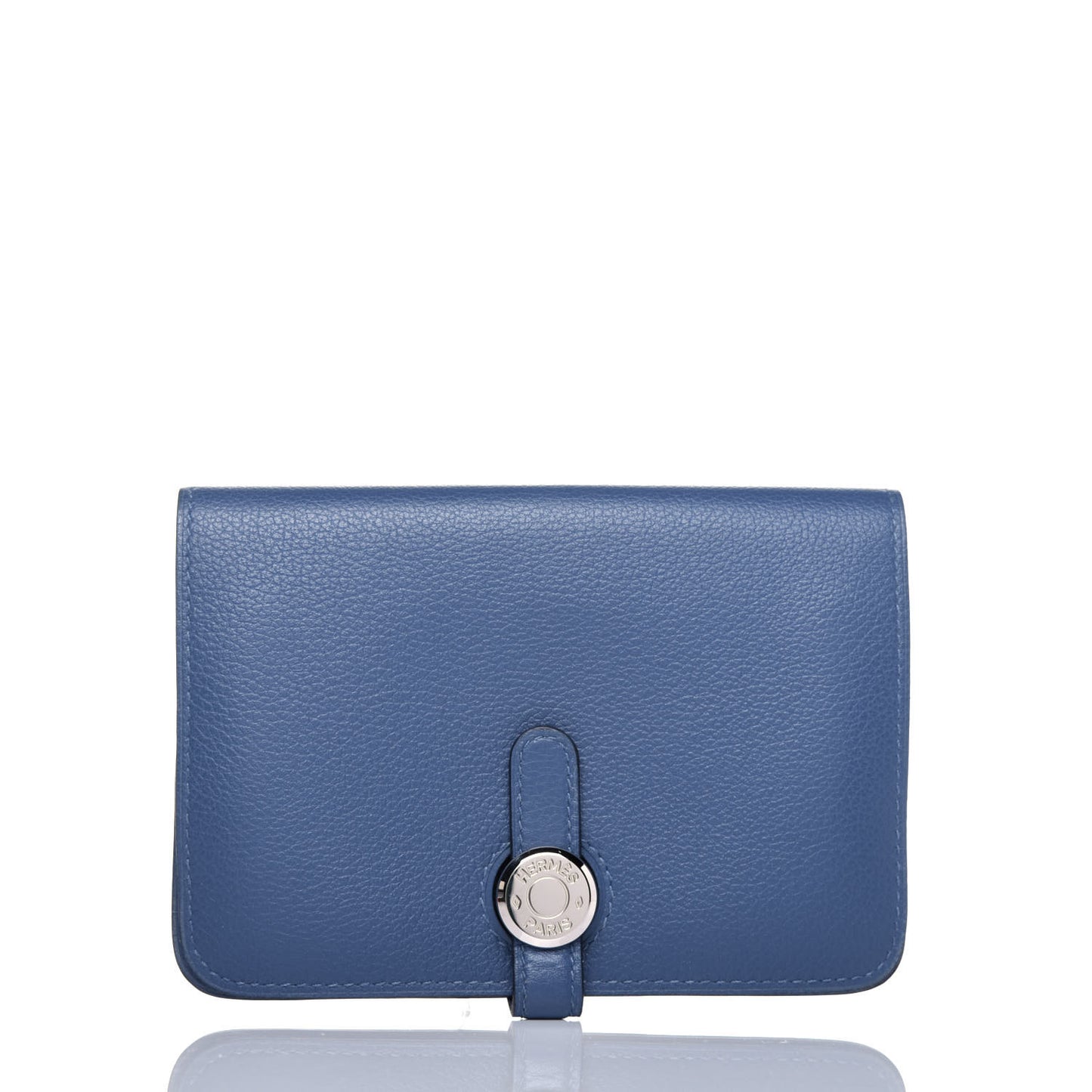 Togo Dogon Compact Wallet Bleu Brighton