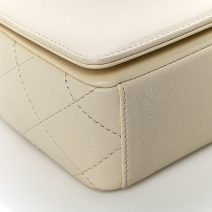 Chanel Sheepskin Quilted Vintage Mademoiselle Flap White 10 of 14