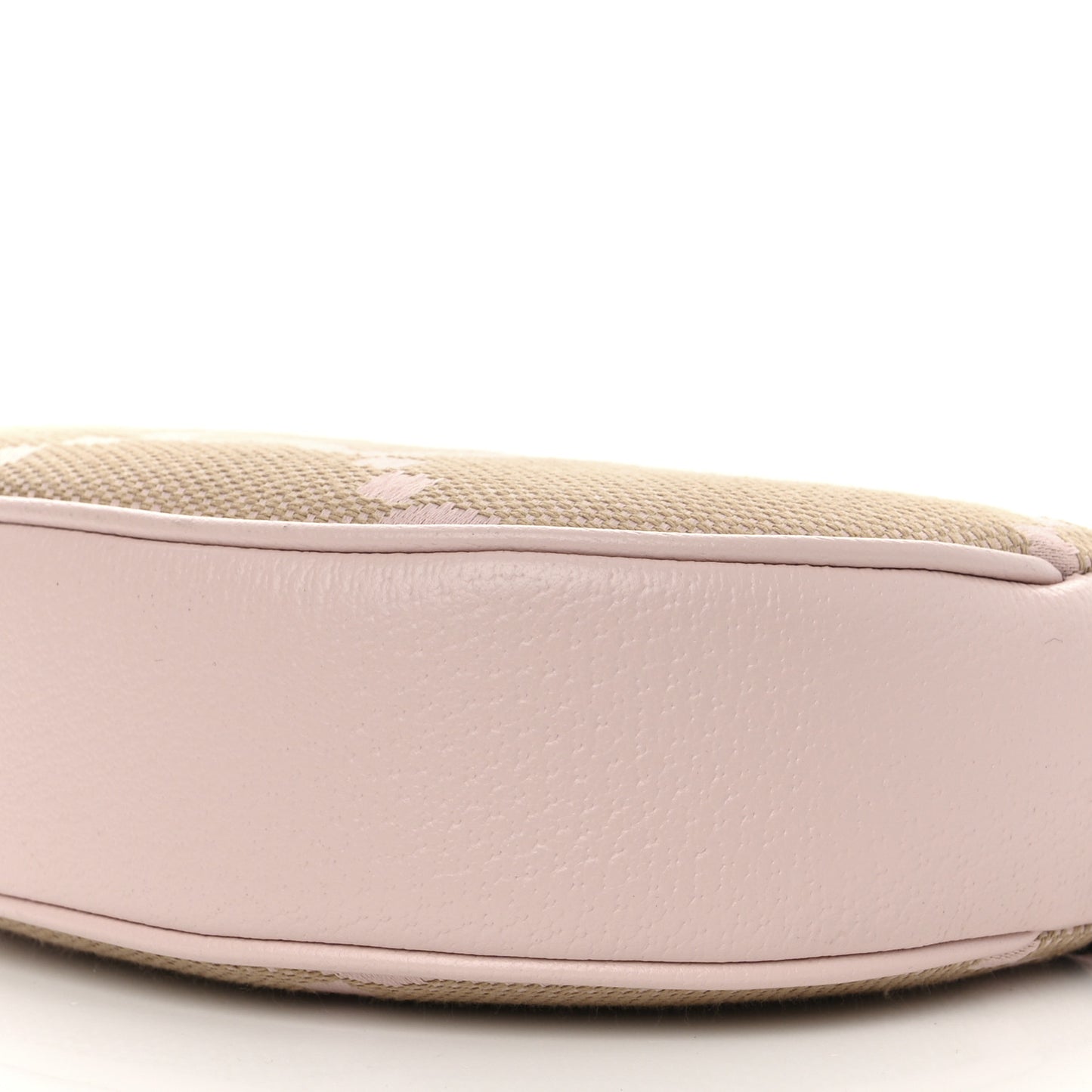 Monogram Jumbo GG Textured Dollar Calfskin Mini Ophidia Half Moon Hobo Beige Perfect Pink