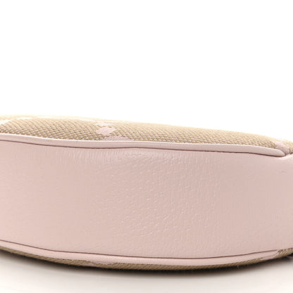 Gucci Monogram Jumbo GG Textured Dollar Calfskin Mini Ophidia Half Moon Hobo Beige Perfect Pink 10 of 10