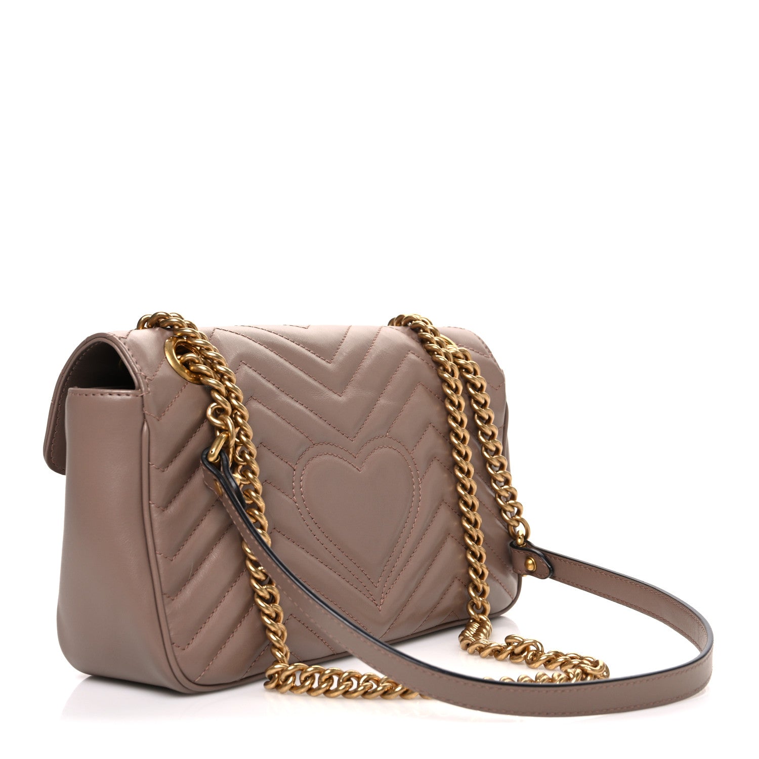 Gucci Calfskin Matelasse Small GG Marmont Shoulder Bag Porcelain Rose 3 of 10